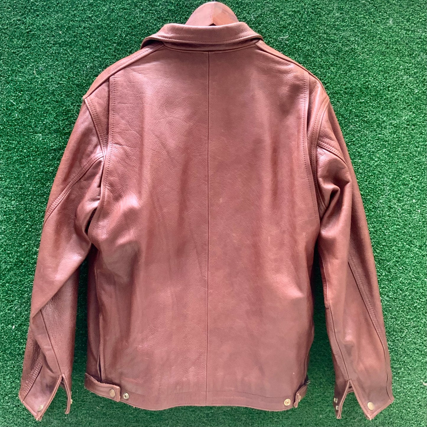 Veste en cuir marron vieilli Japa le Cuir Vintage 80’s