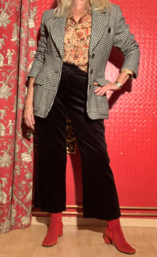 Pantalon large en velours noir Missoni