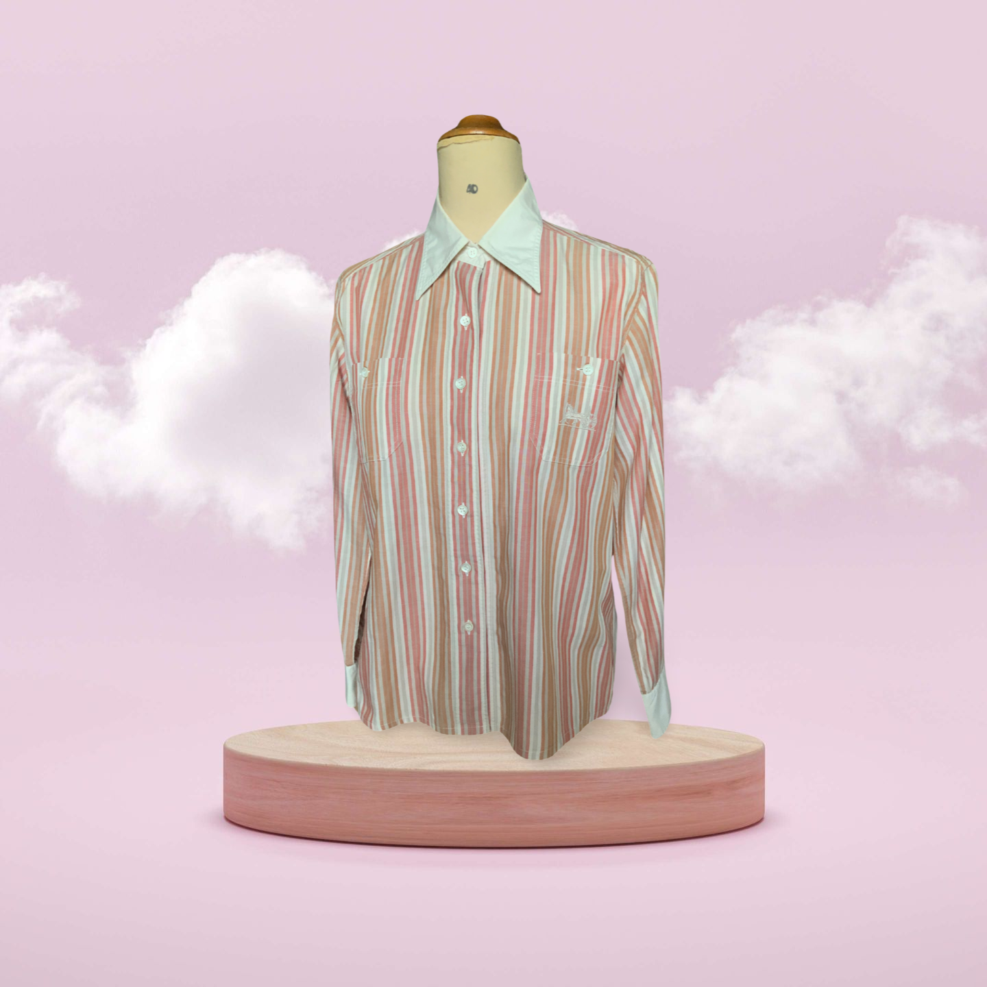 Chemisier bicolore rayures fantaisie Céline vintage 90 – Bella's