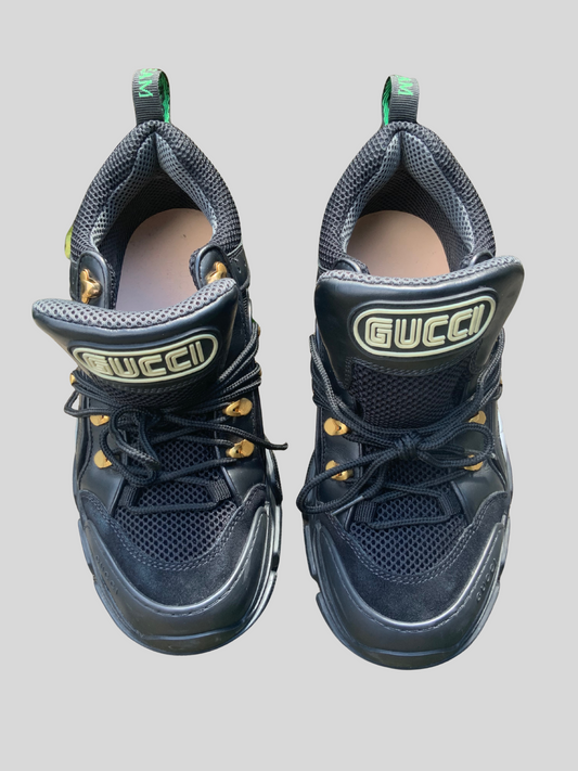 SNEAKERS FLASHTREK SEGA NOIR GUCCI size 8