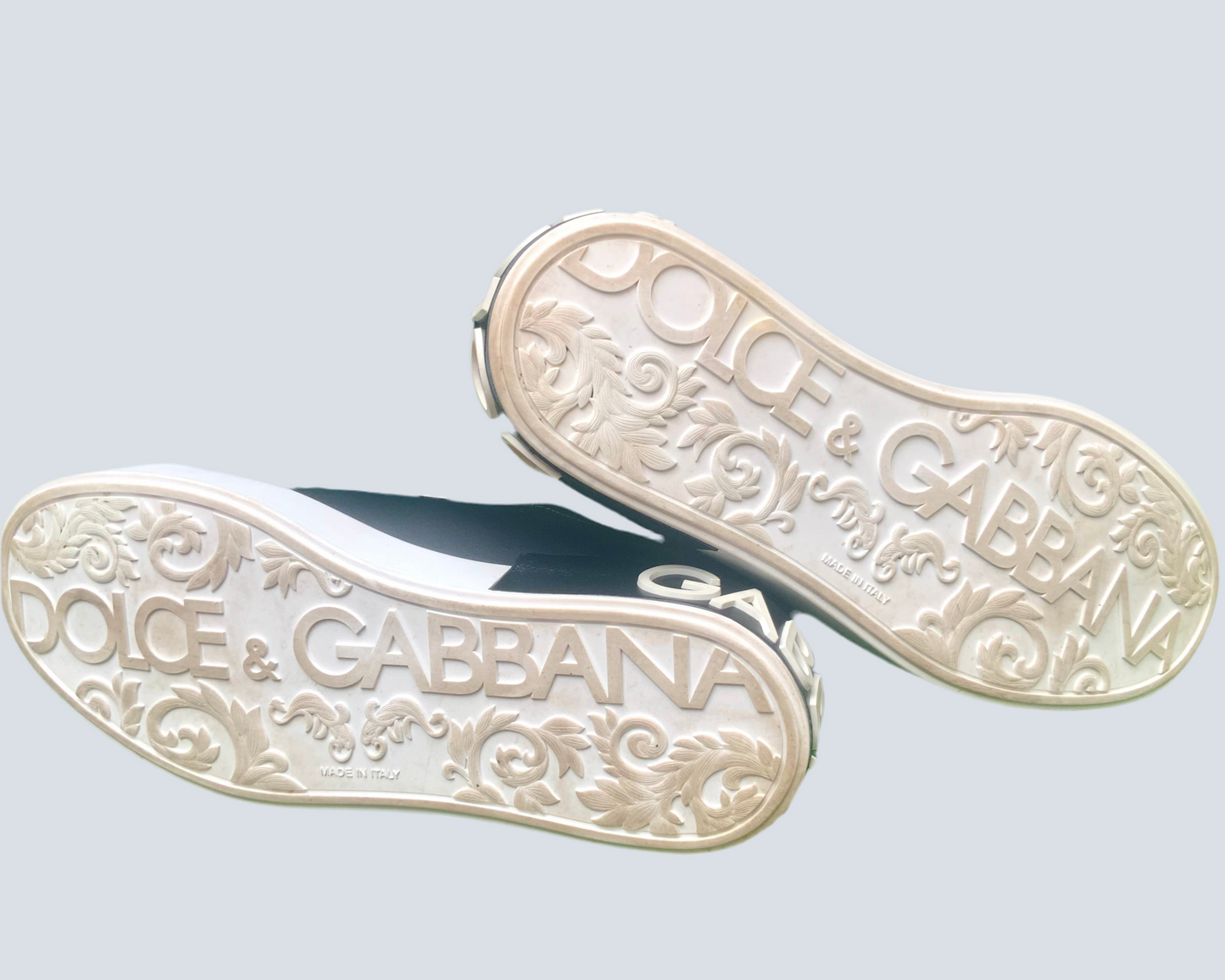 Sneakers basses Portofino DOLCE & GABBANA noir/blanc/argent