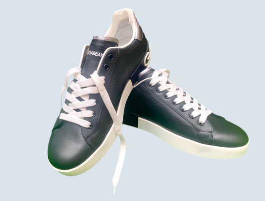 Sneakers basses Portofino DOLCE & GABBANA noir/blanc/argent