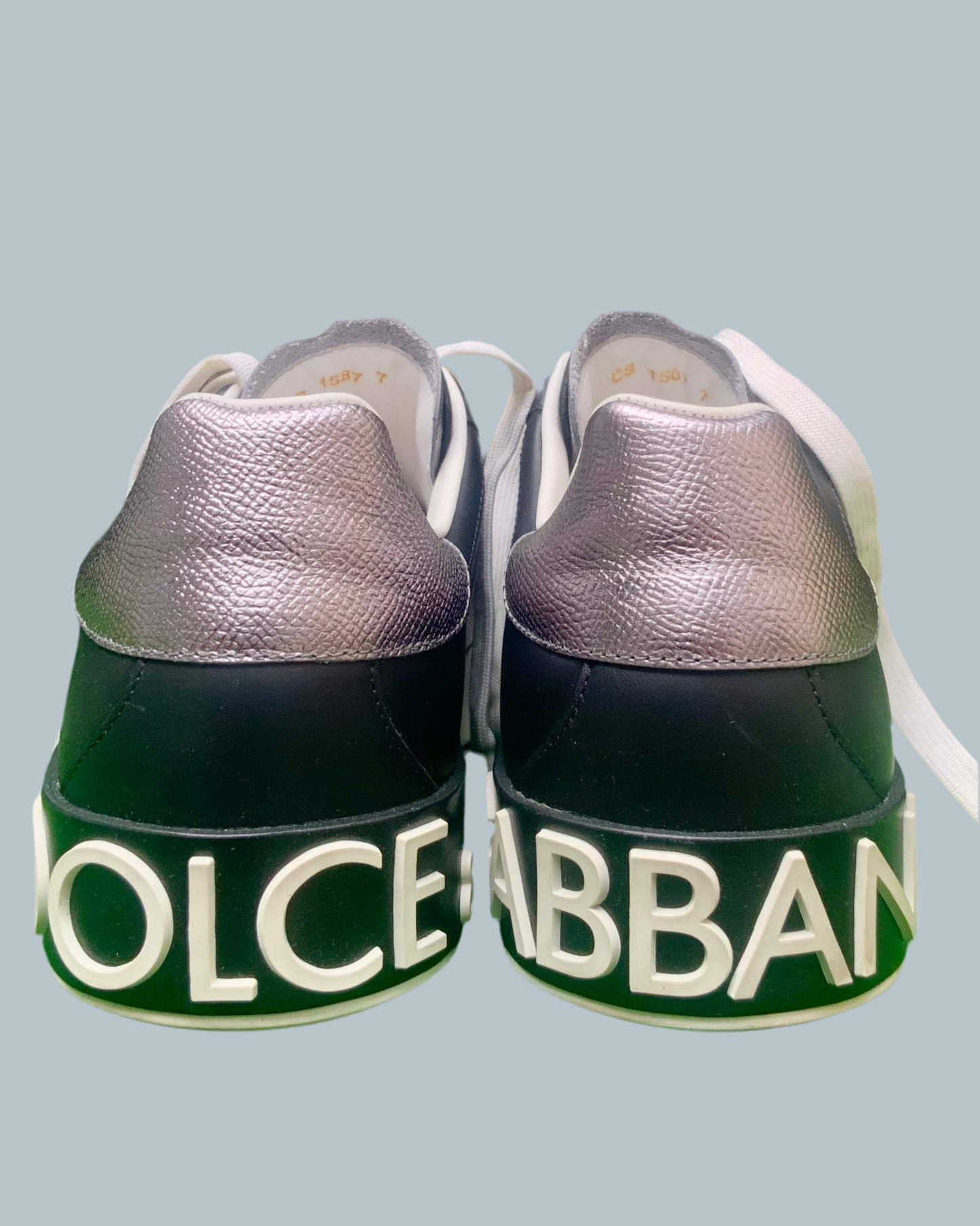 Sneakers basses Portofino DOLCE & GABBANA noir/blanc/argent