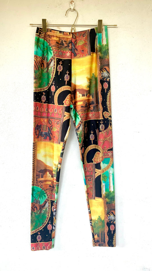 Legging vintage 90 motif Bollywood multicolore