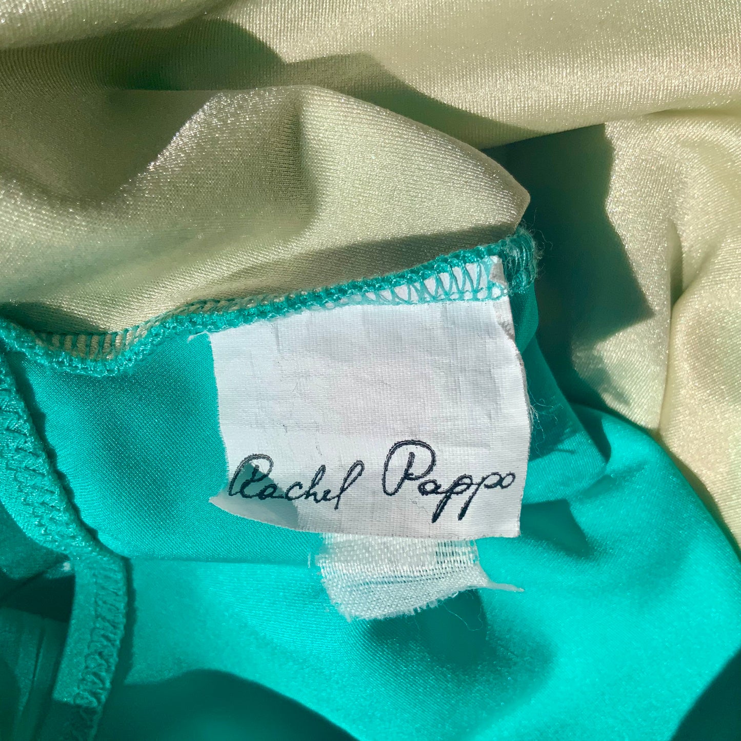 Maillot de bain une pièce vintage turquoise Rachel Papo