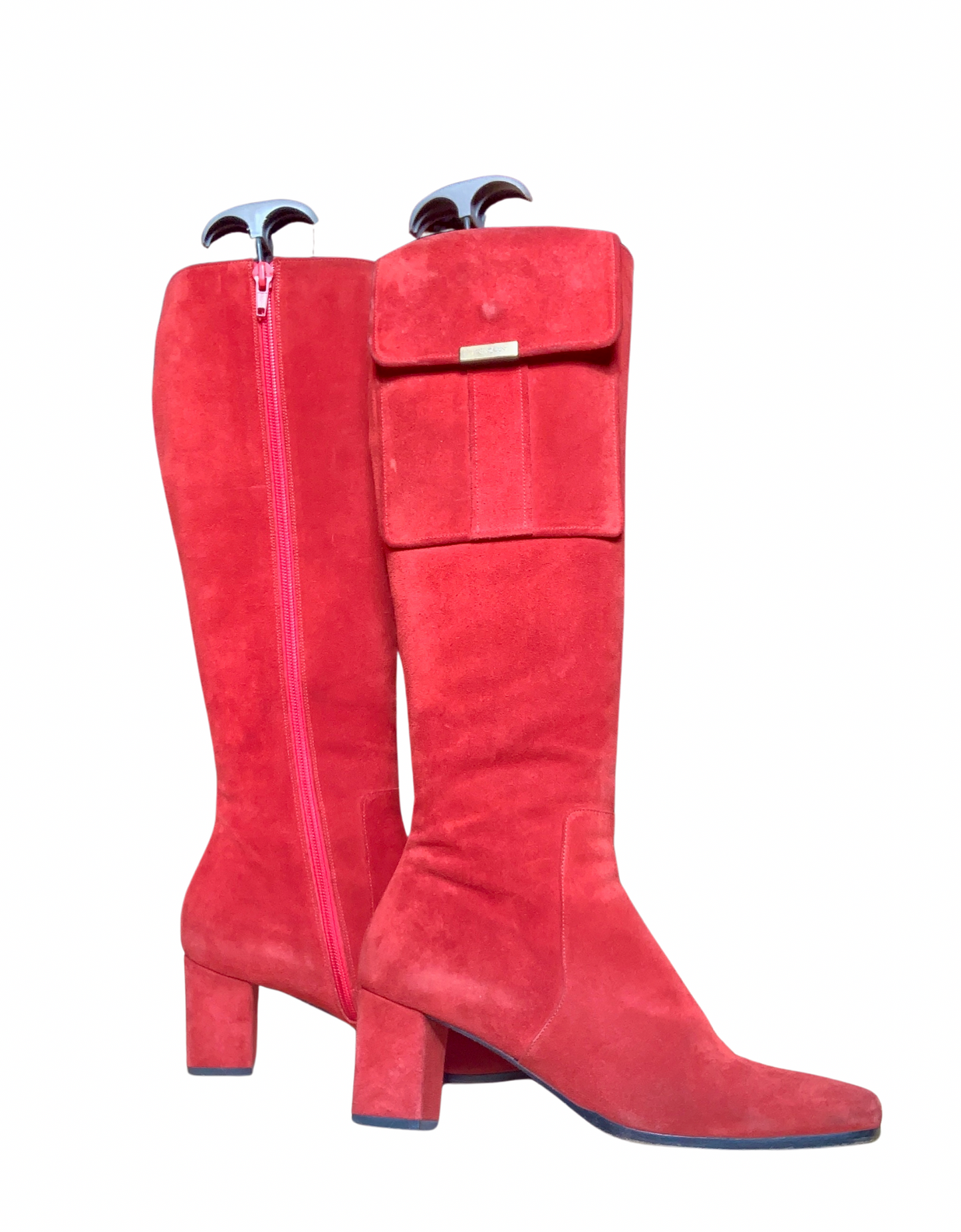 Bottes hautes rouges Yves Saint Laurent vintage