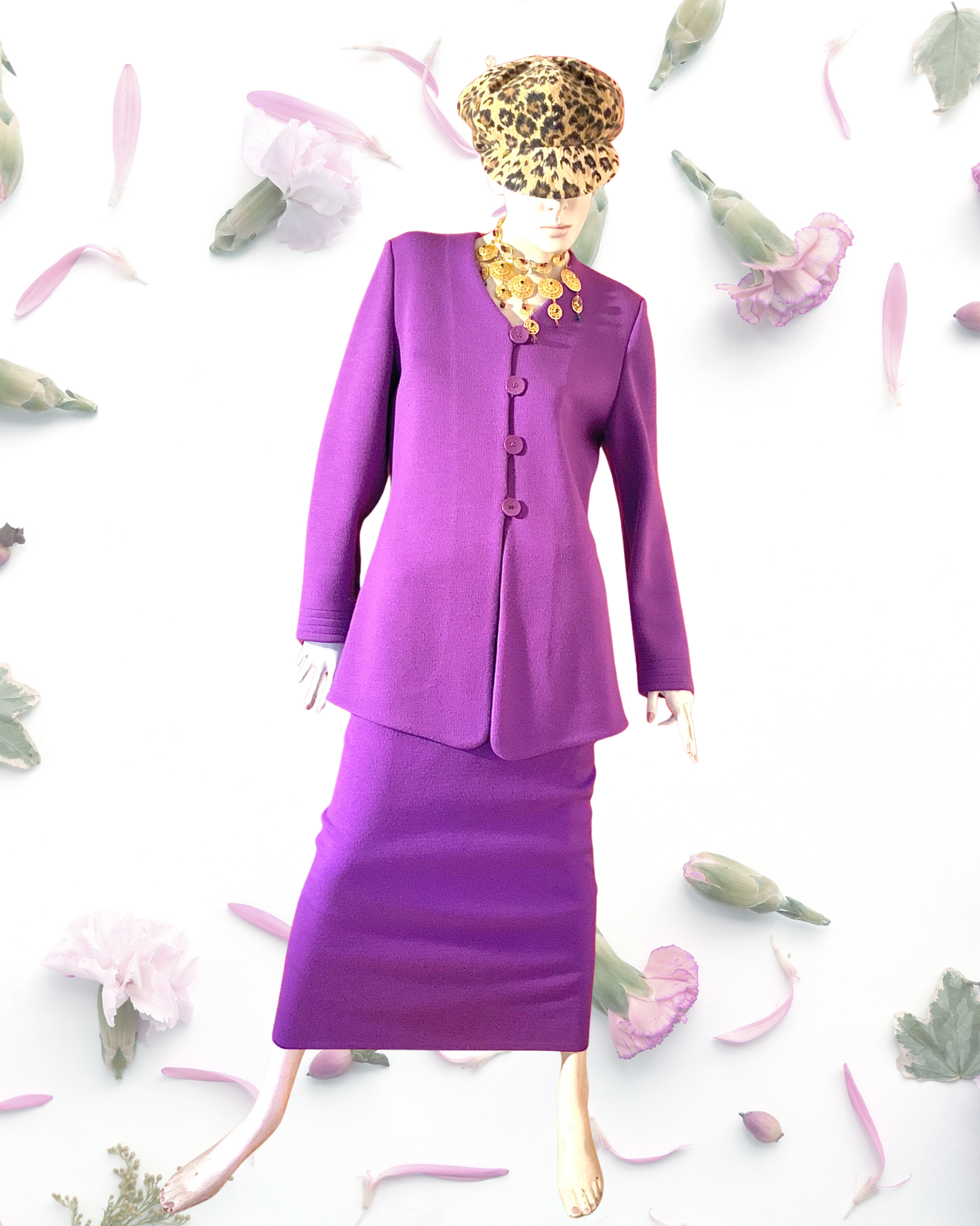 Ensemble Veste et Jupe en maille Chacok Vintage
