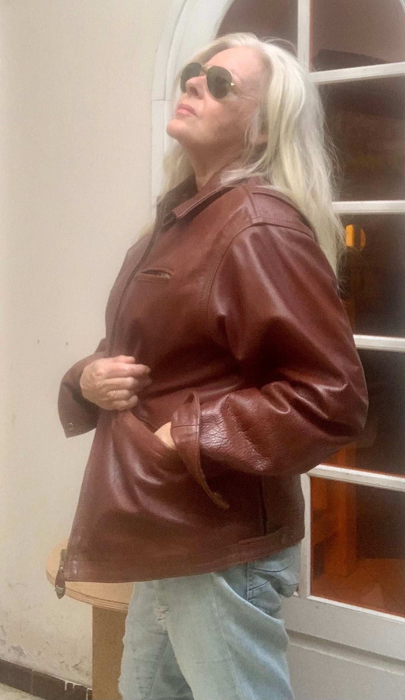 Veste en cuir marron Japa le Cuir Vintage 80’s