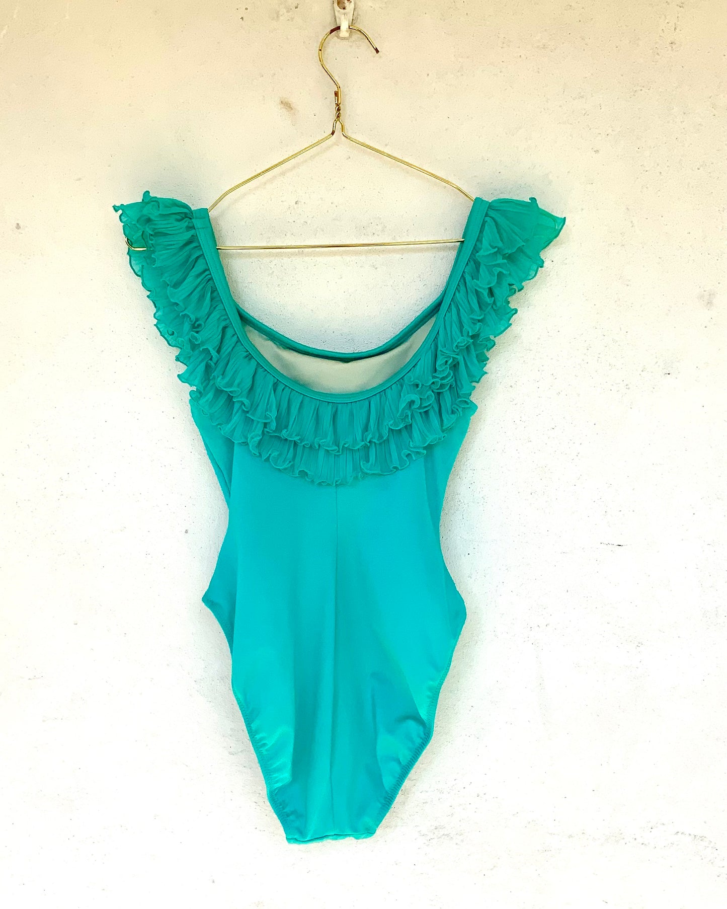 Maillot de bain une pièce vintage turquoise Rachel Papo