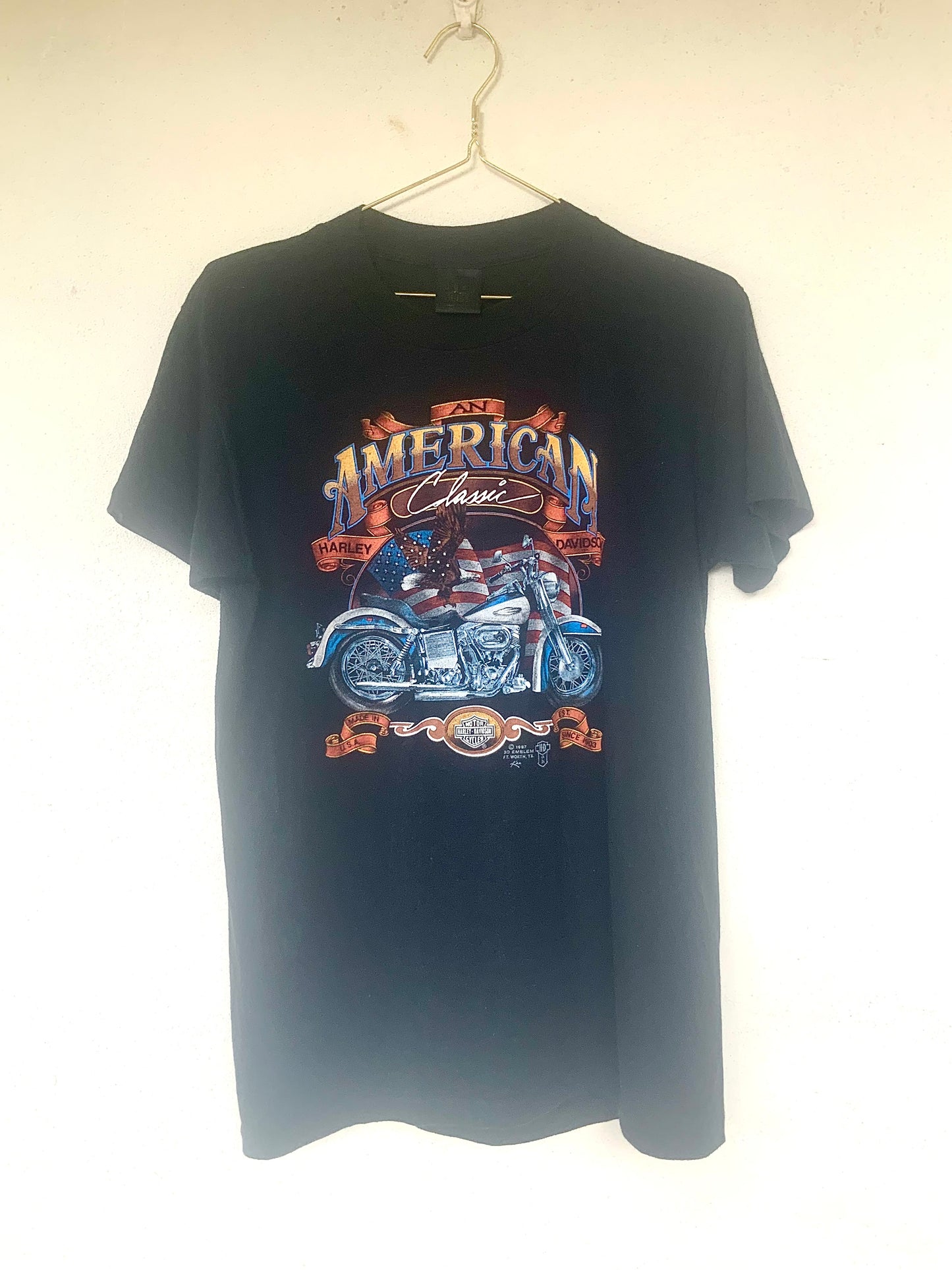 T-shirt noir Harley Davidson vintage