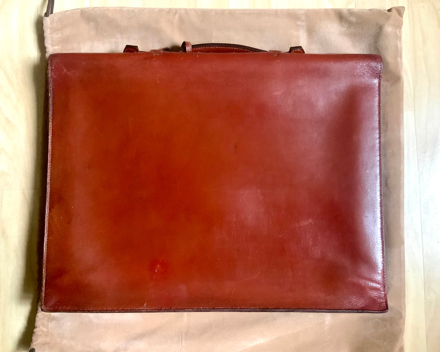 Sac à dépêches HERMES en cuir vintage