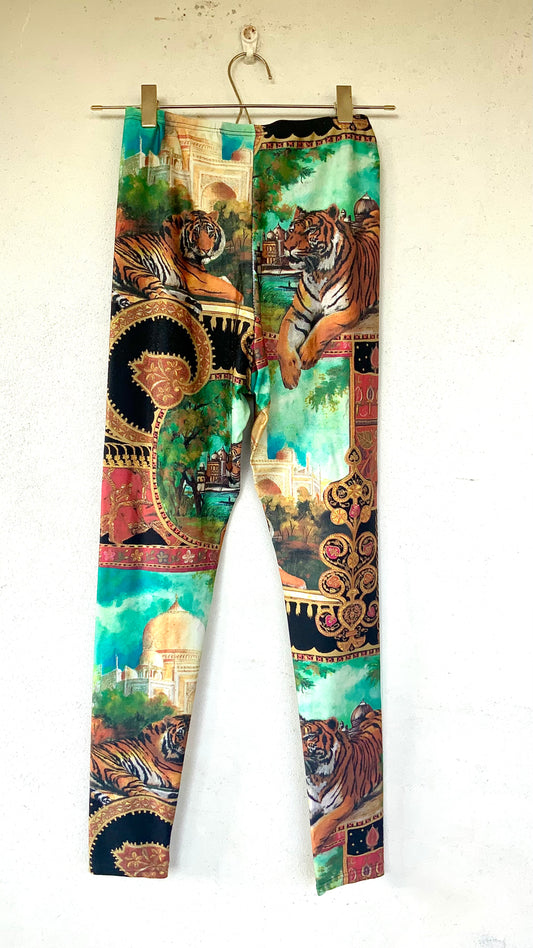 Legging vintage 90 motif Bollywood multicolore