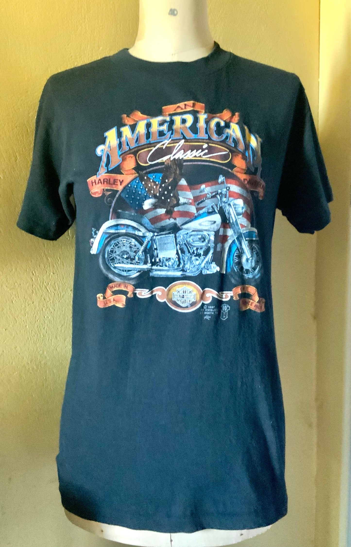 T-shirt noir Harley Davidson vintage