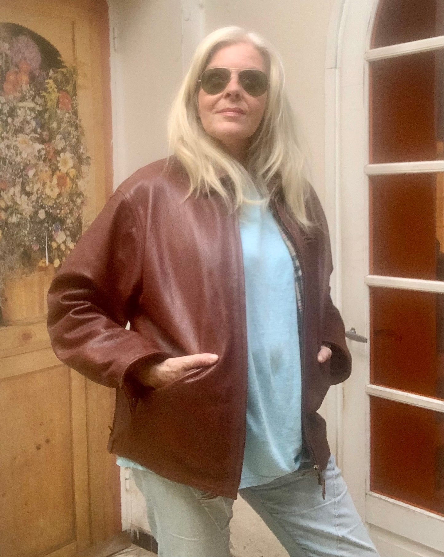 Veste en cuir marron Japa le Cuir Vintage 80’s