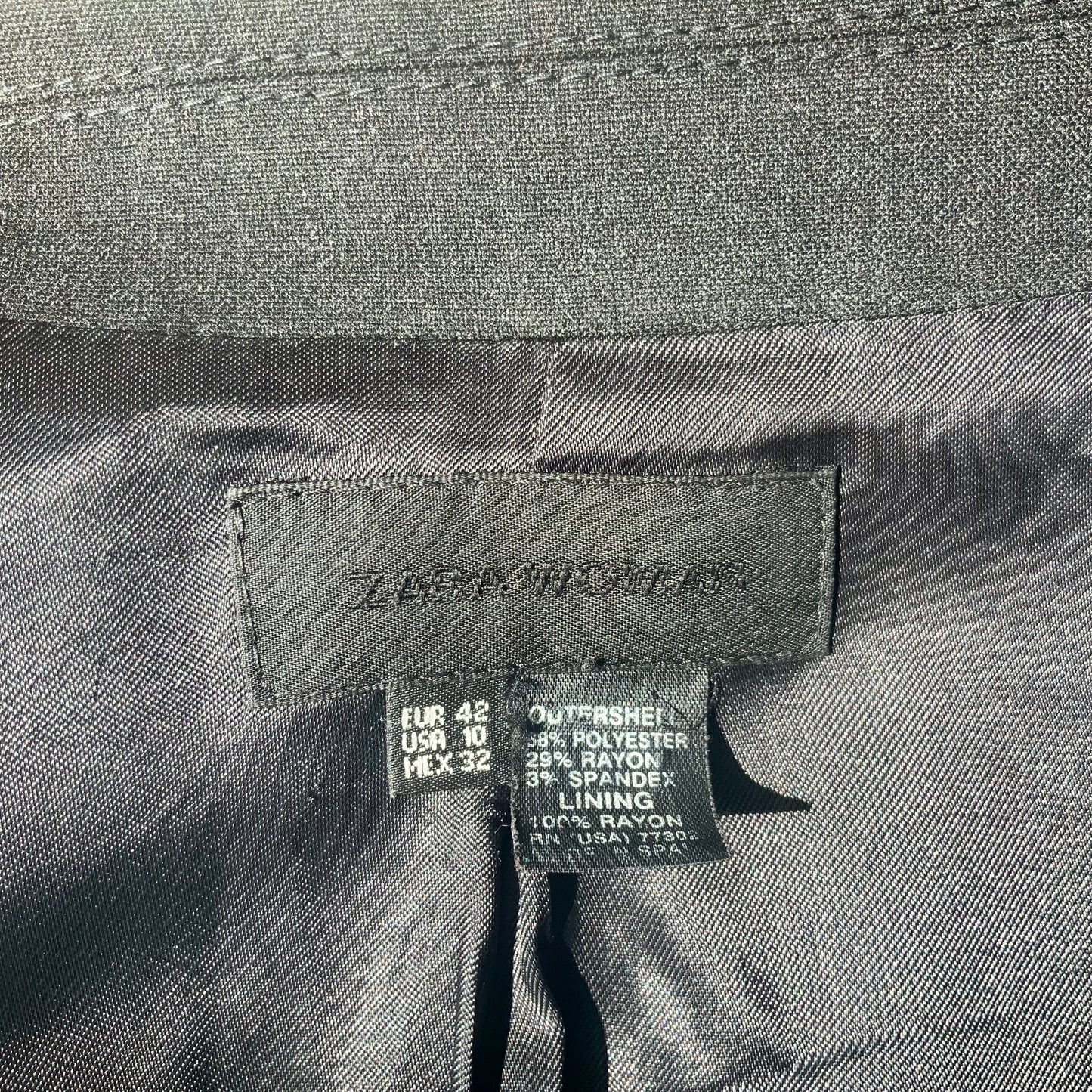 Tailleur pantalon gris anthracite ZARA vintage