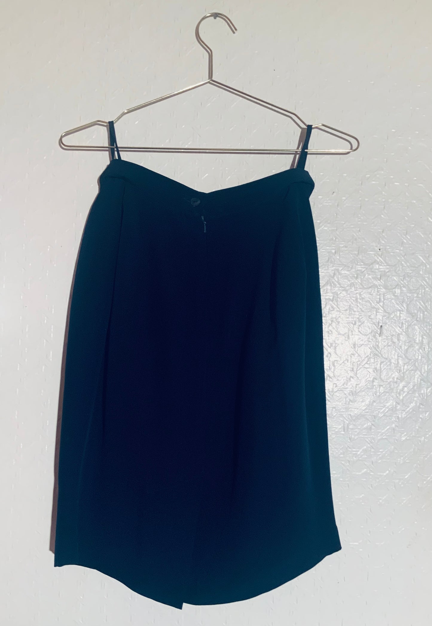 Ensemble veste et jupe en soie bleu marine CHACOK vintage 90