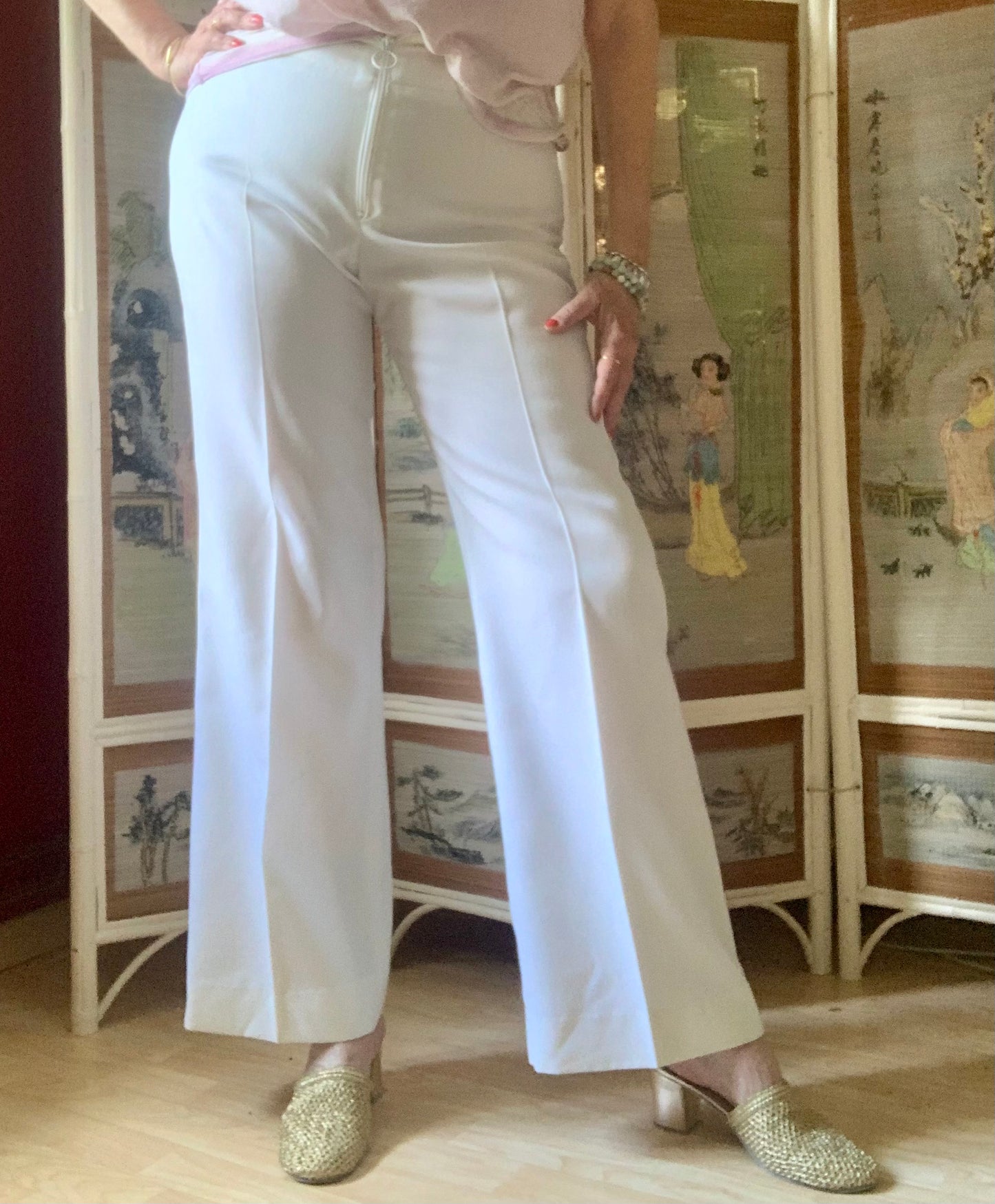 Pantalon blanc Bilytis Paris vintage