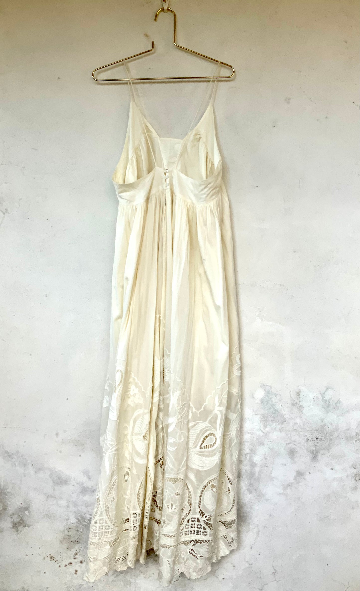 Robe longue bohème ivoire H&M vintage