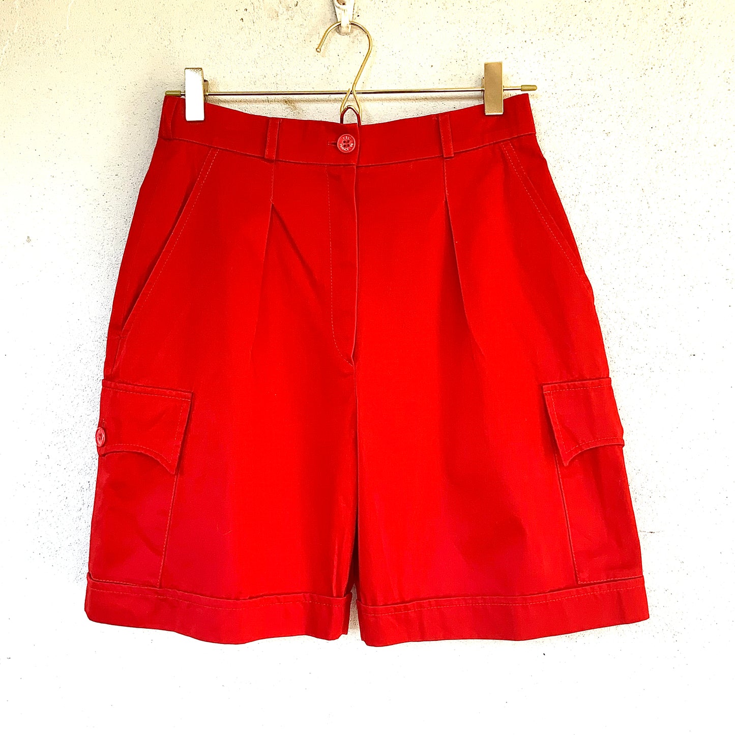 Ensemble veste et short rouge Yves Saint Laurent vintage