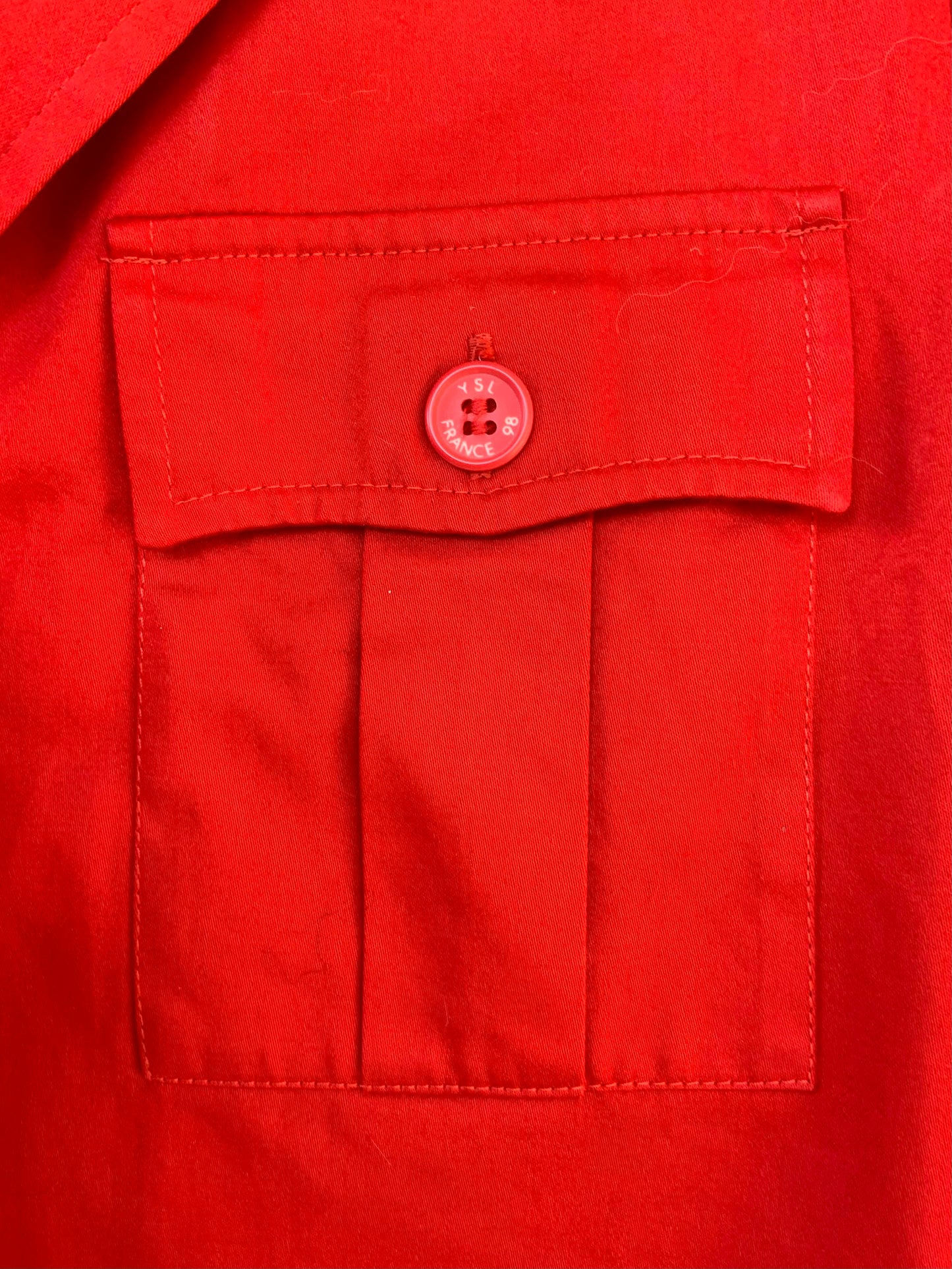 Ensemble veste et short rouge Yves Saint Laurent vintage