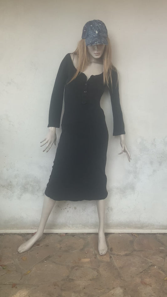 Robe noire Sonia Rykiel Vintage