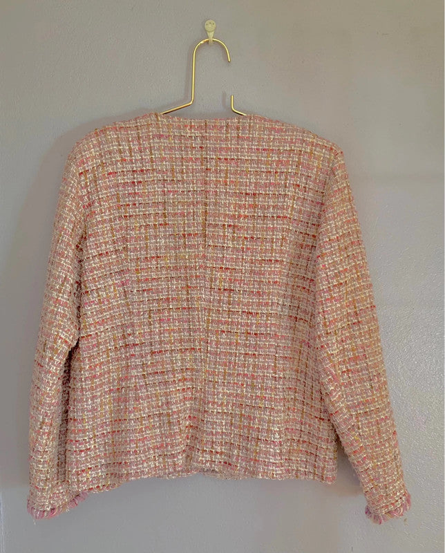 Veste en tweed rose