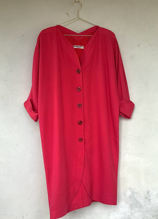 Tunique en soie corail Saint Laurent rive gauche vintage