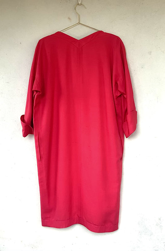 Tunique en soie corail Saint Laurent rive gauche vintage