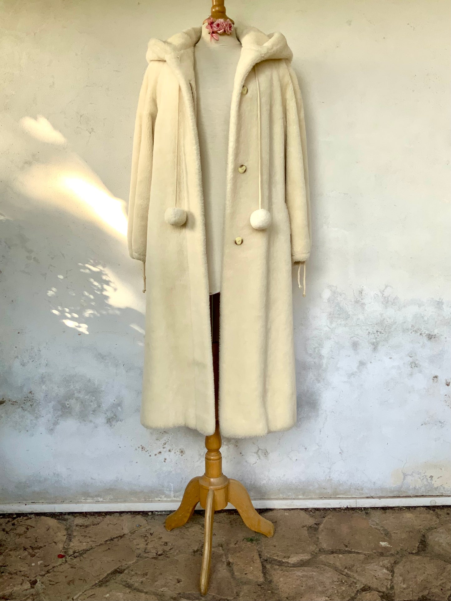 Manteau en lama écru Hartmann vintage