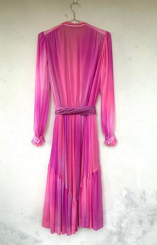 Robe rose Prince Carmino Paris vintage