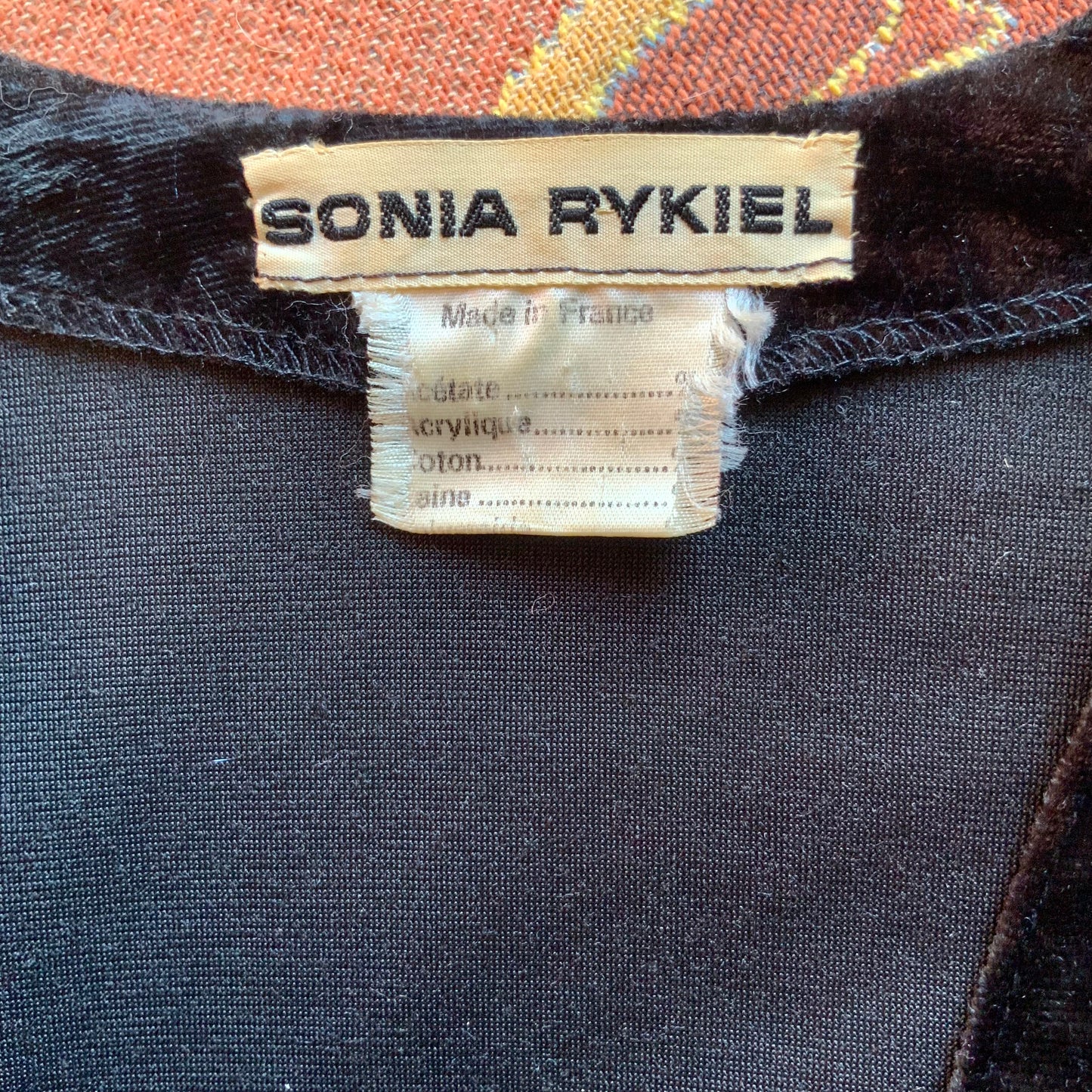 Pantalon et veste en velours noir Sonia Rykiel vintage