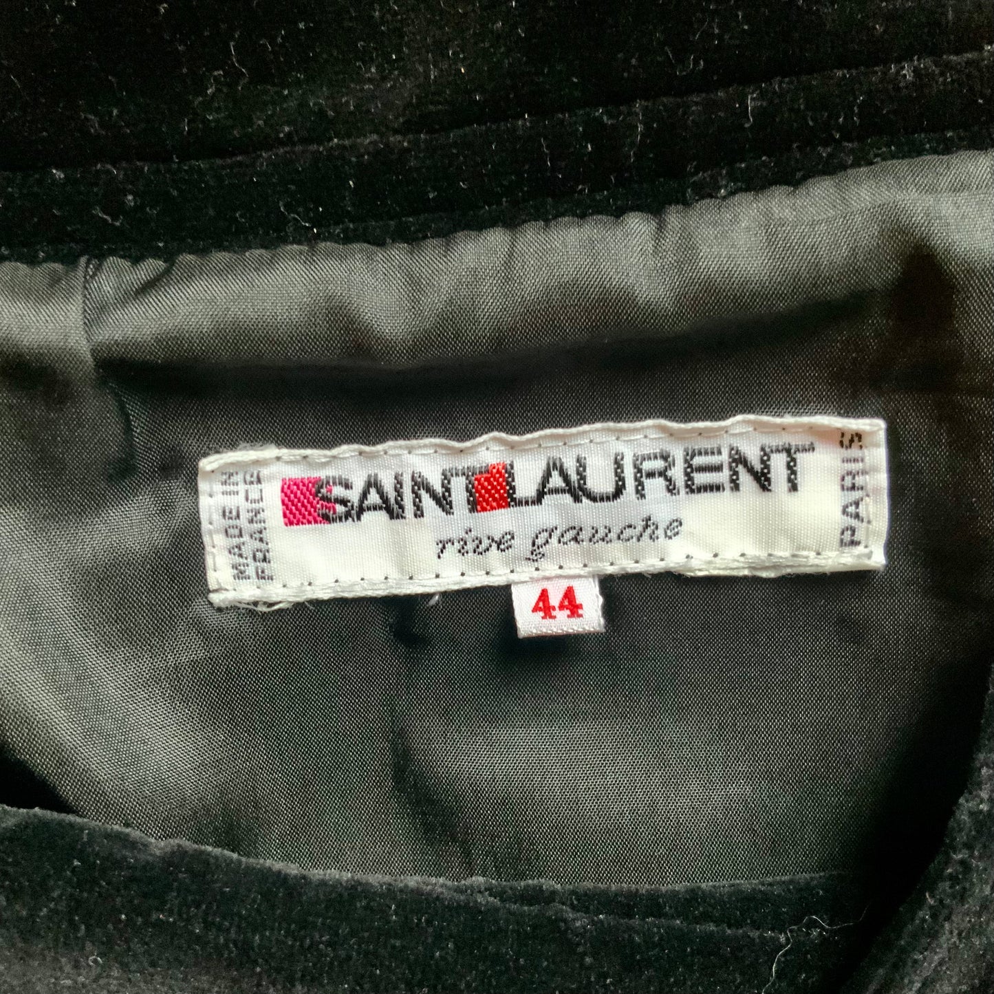 Jupe en velours noir Yves Saint Laurent Rive Gauche vintage