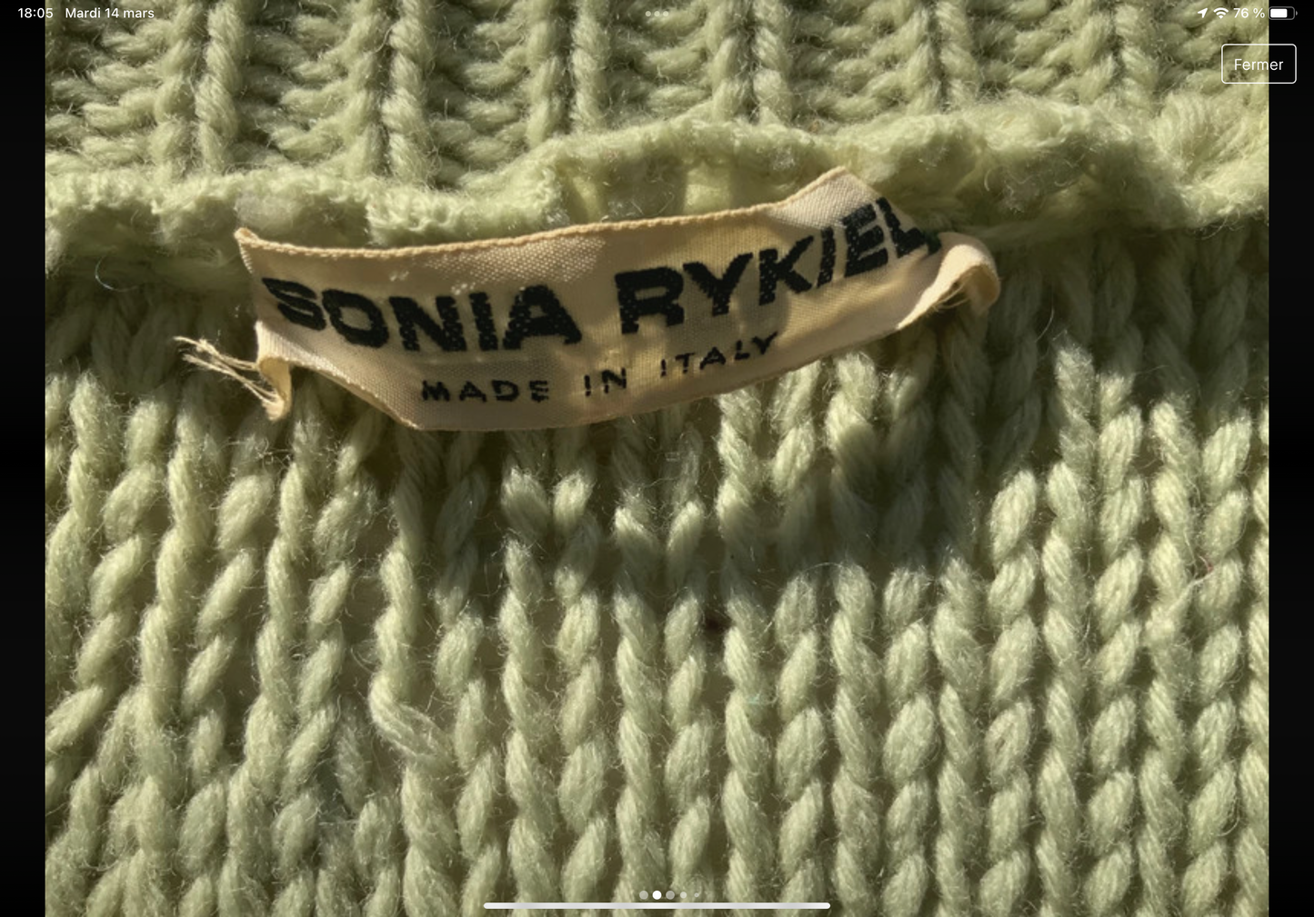 Veste longue en maille Sonia Rykiel vintage