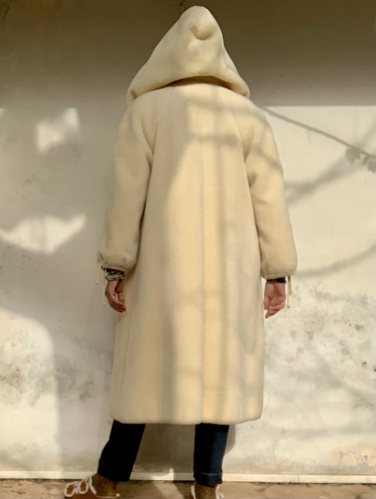 Manteau en lama écru Hartmann vintage