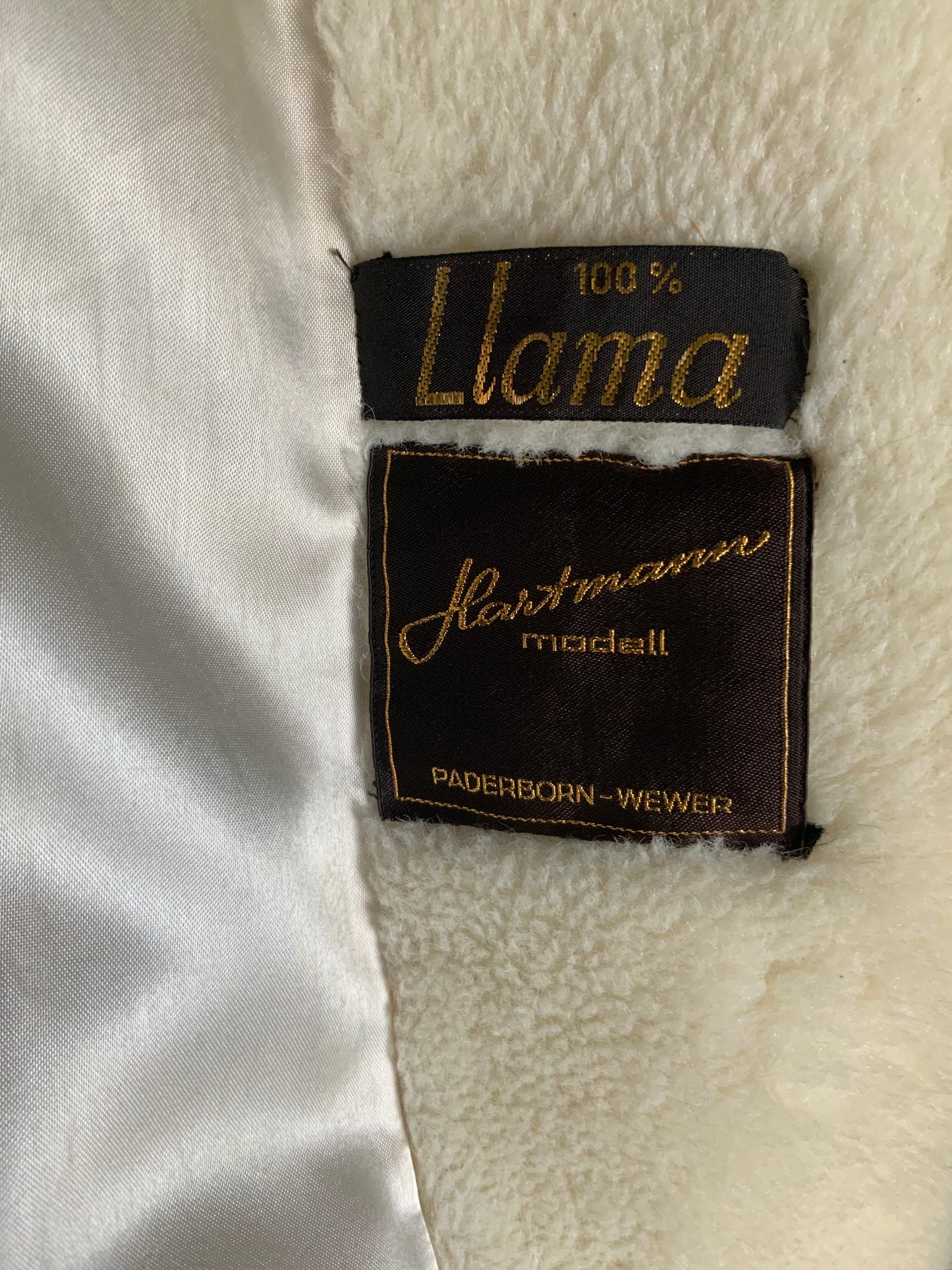 Manteau en lama écru Hartmann vintage