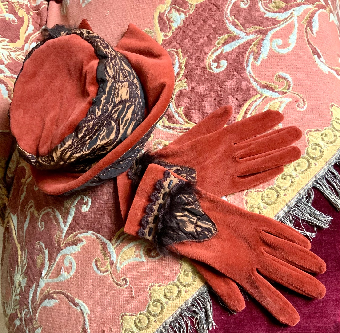 Ensemble chapeau et gants Ganteb’s vintage