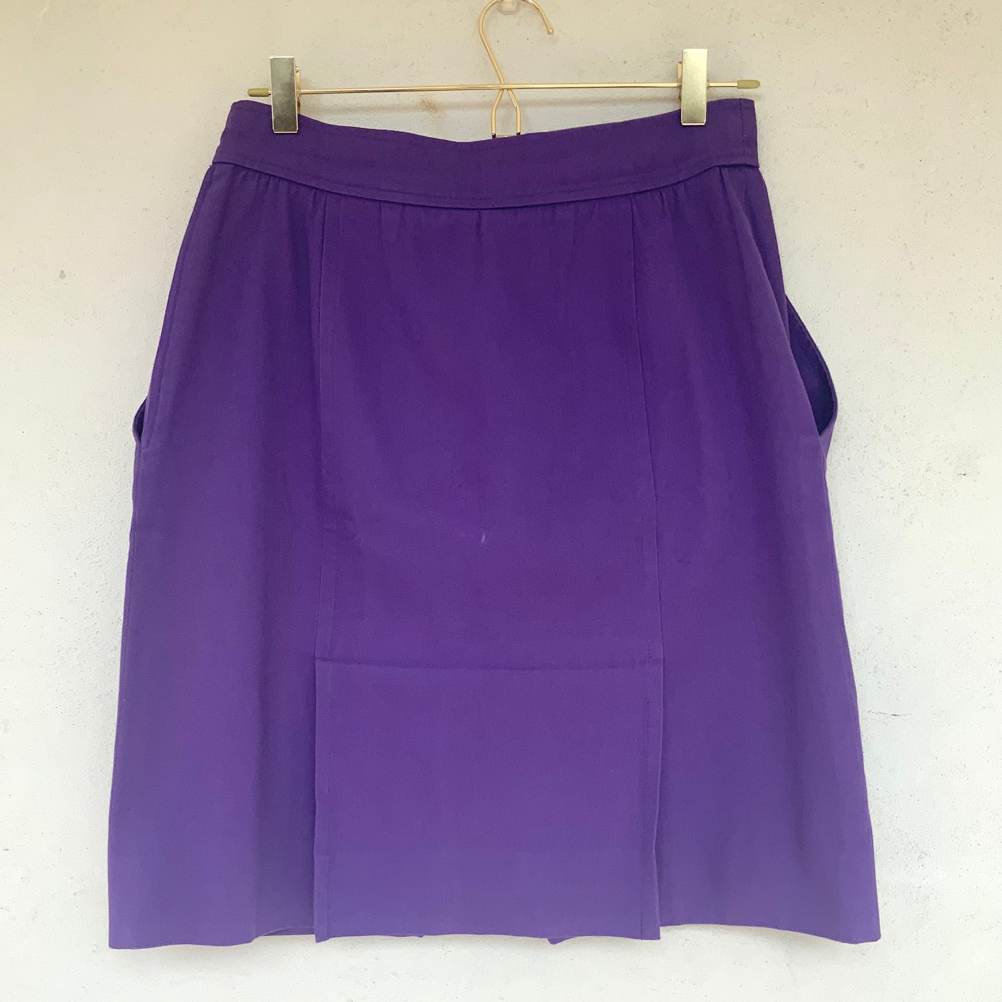 Jupe droite violette Yves Saint Laurent rive gauche vintage