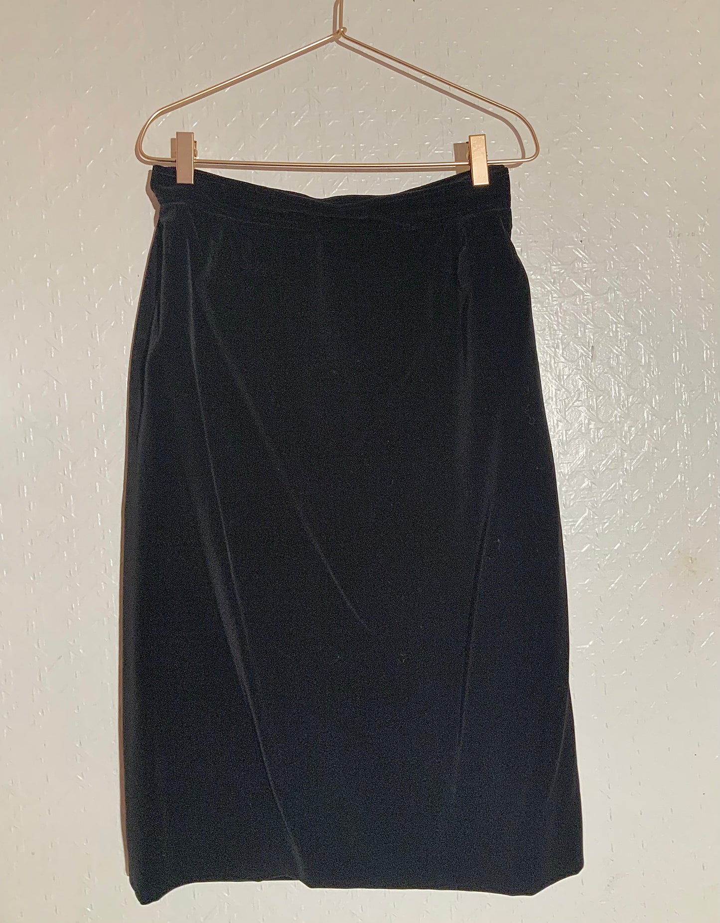 Jupe en velours noir Yves Saint Laurent Rive Gauche vintage