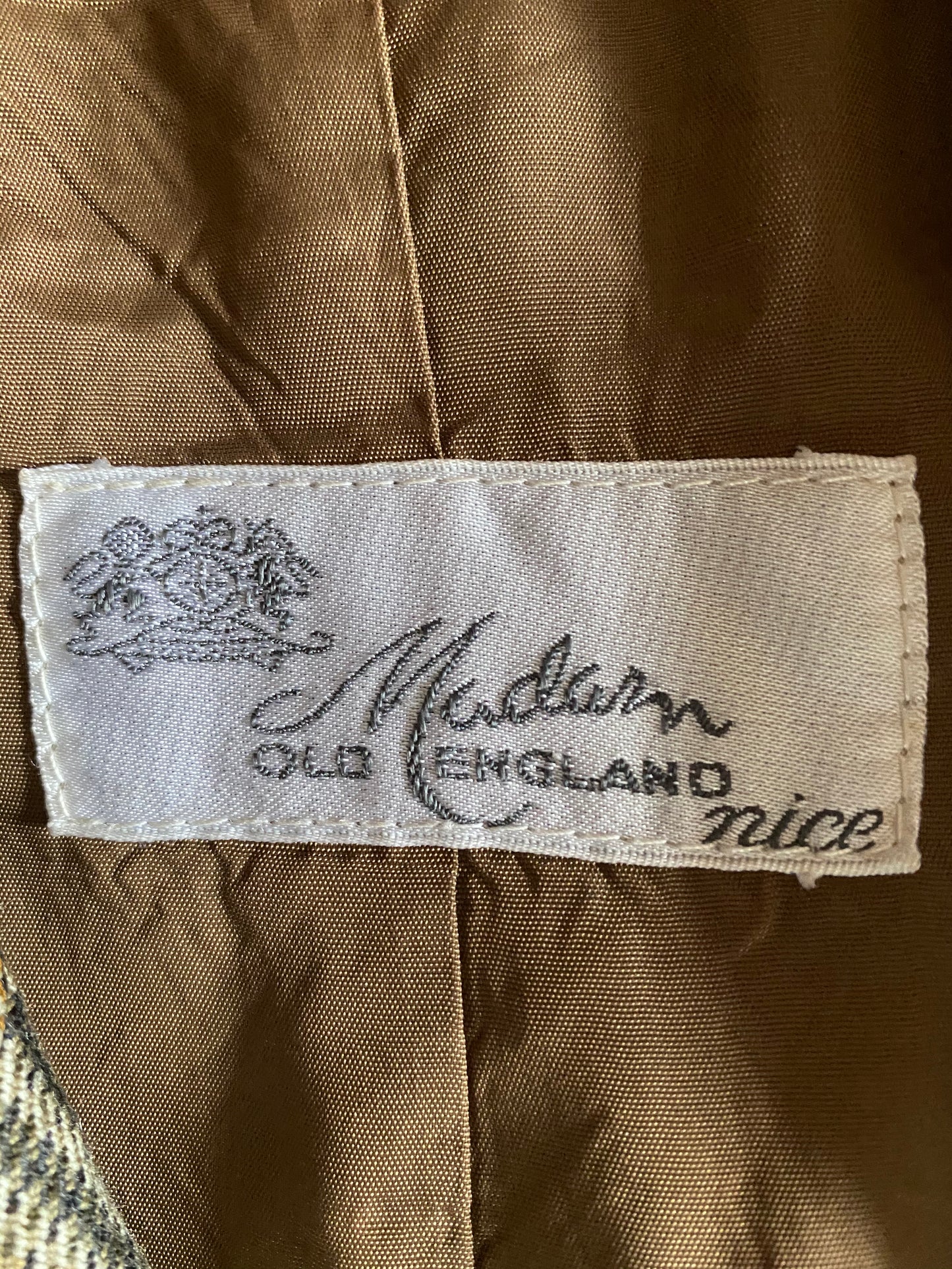 Veste carreaux prince de Galles marron Old England