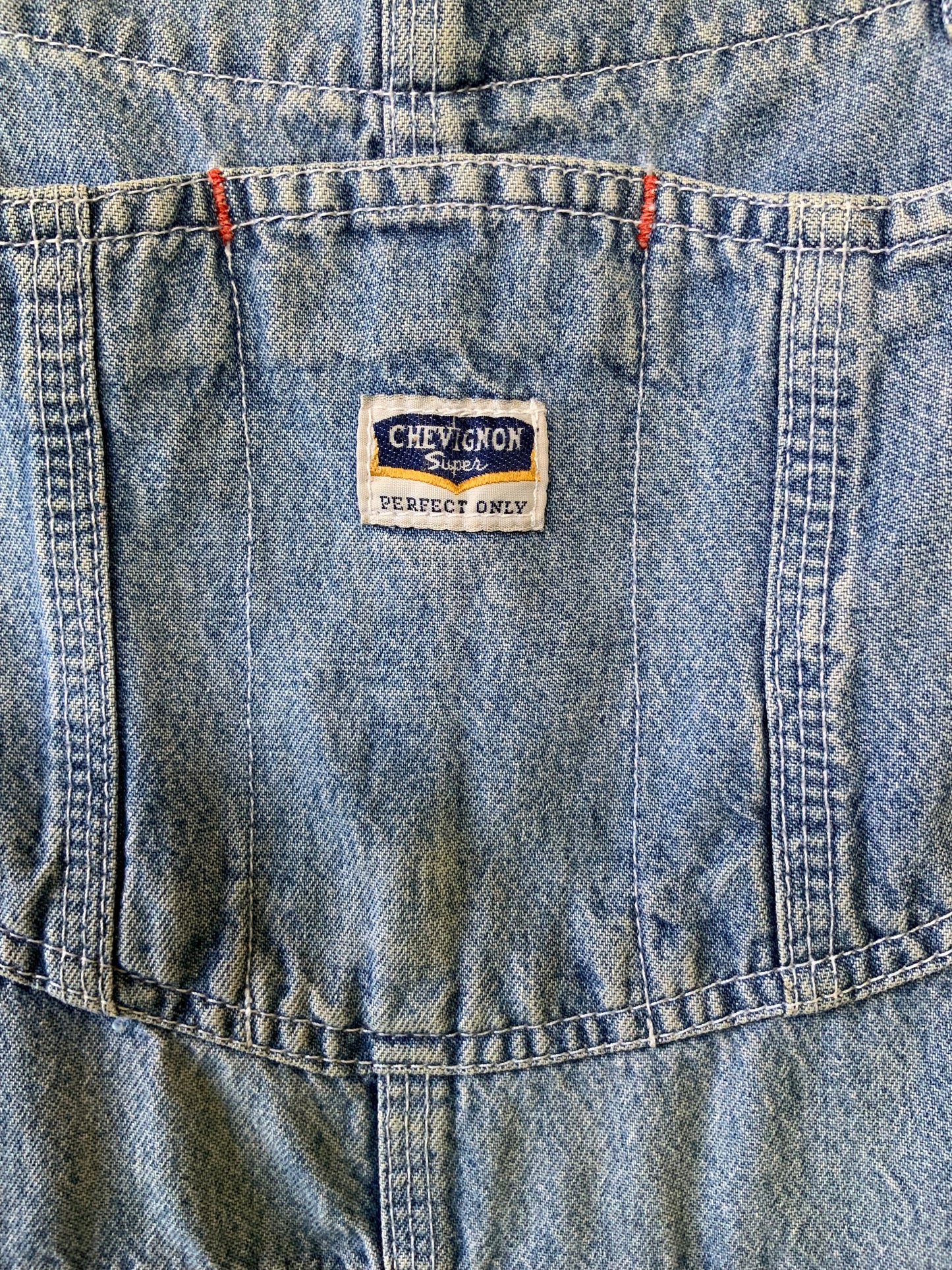 Salopette short Chevignon bleu stonewashed