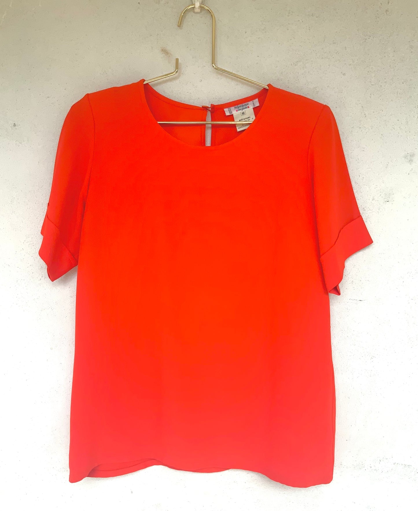 Top orange Yves Saint Laurent rive gauche vintage