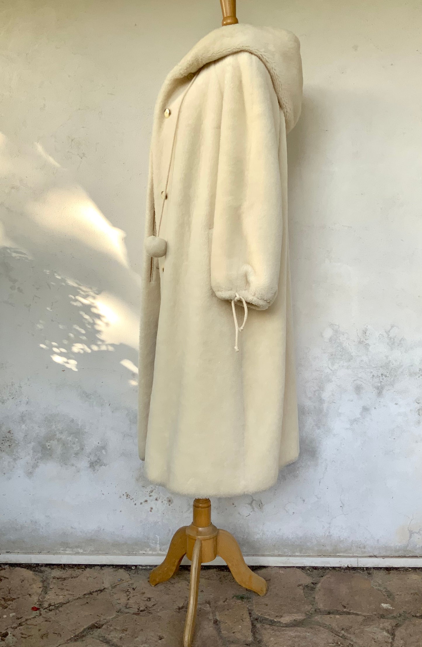 Manteau en lama écru Hartmann vintage