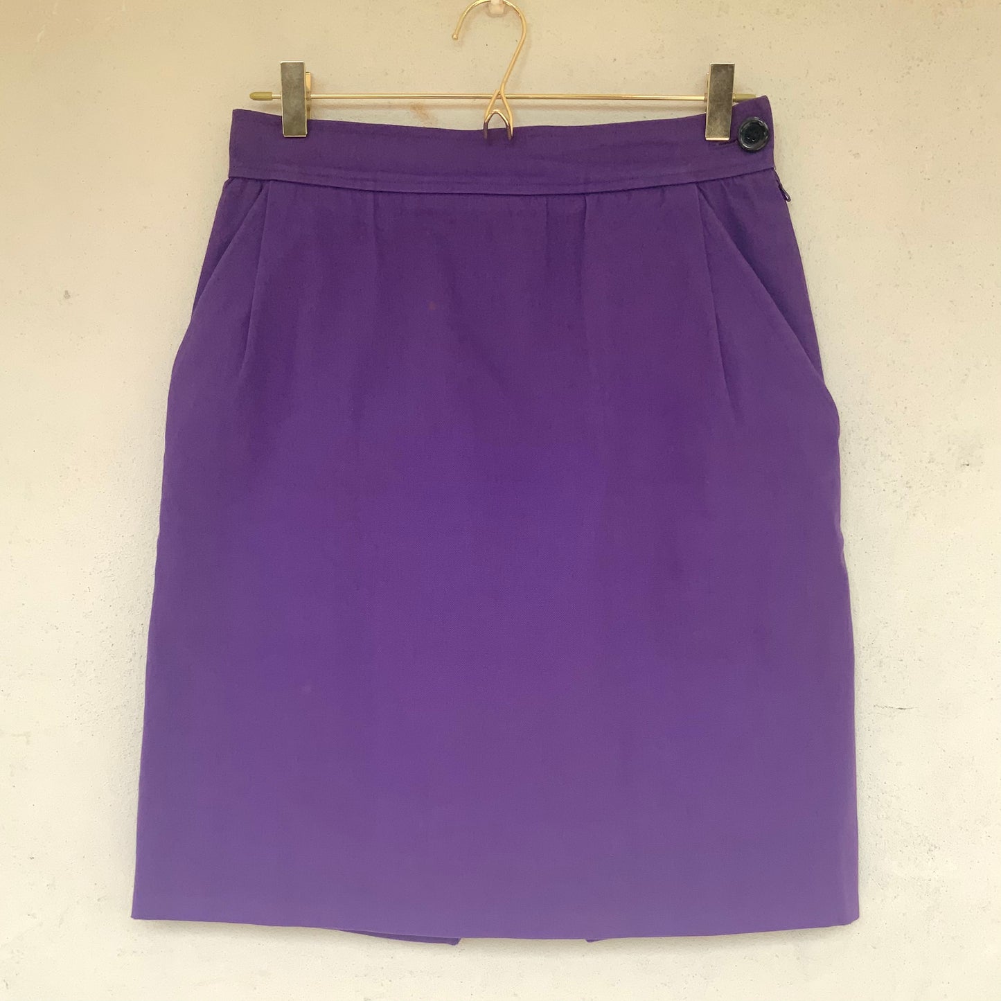 Jupe droite violette Yves Saint Laurent rive gauche vintage