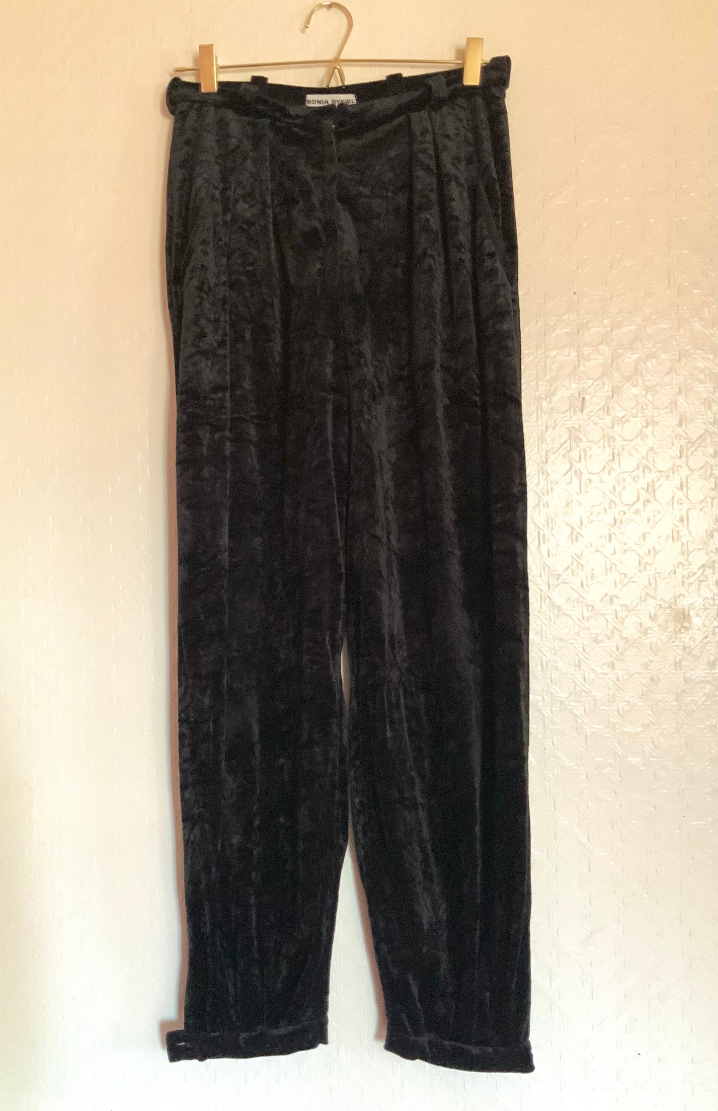 Pantalon et veste en velours noir Sonia Rykiel vintage