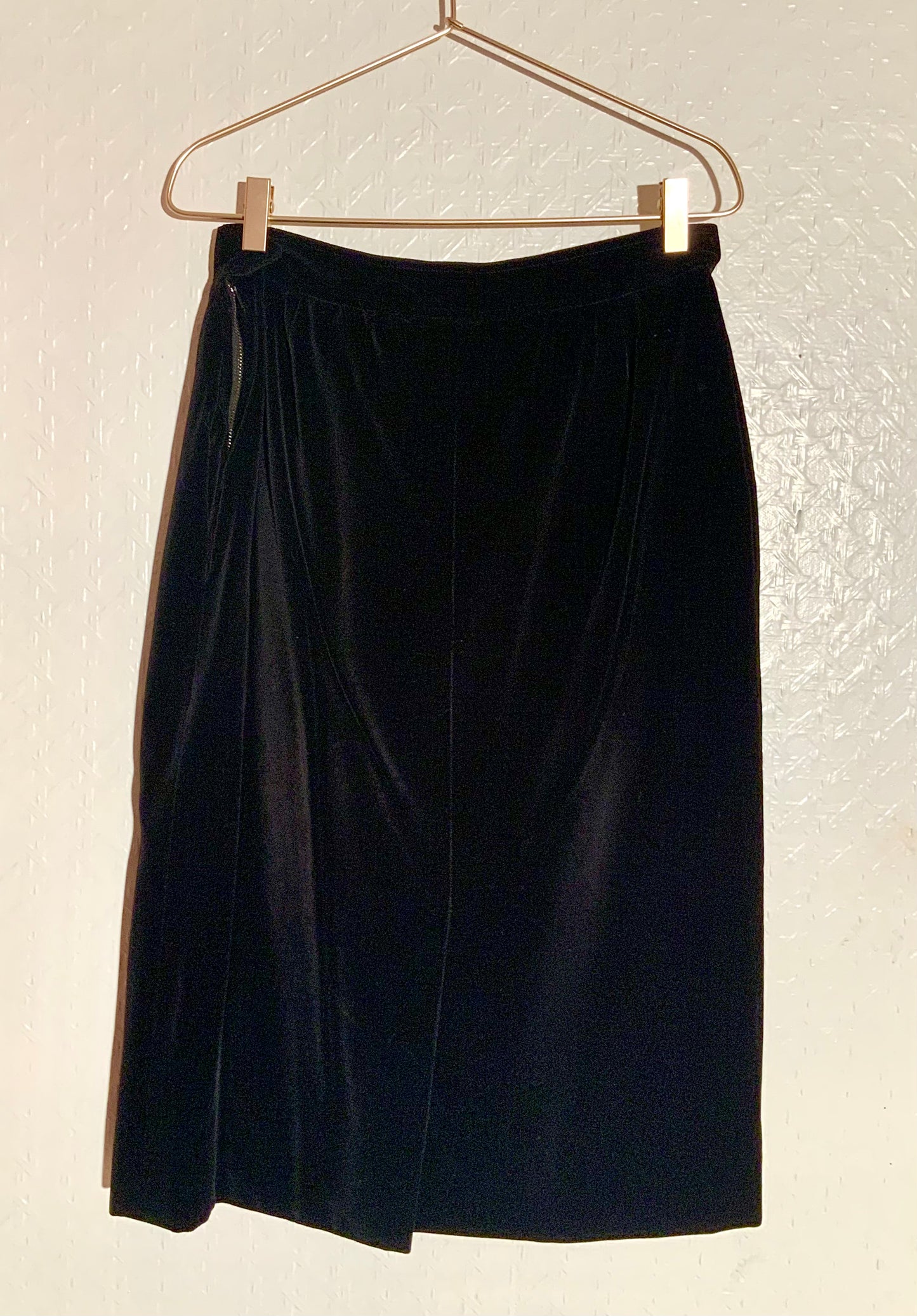 Jupe en velours noir Yves Saint Laurent Rive Gauche vintage